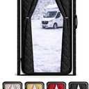 Thermal Insulated RV Door Cover Magnetic Closure for Draft-Free Winter Living RV Door Insulation Blanket for Inside Camper Keeps Heat in & Cold Out (Black), 33"W x 82"L