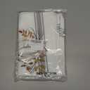 Fall Placemats Thanksgiving White Pumpkin Leaf Branch Tablemats for Dinner Table Gray Stripes Autumn Table Mats for Thanksgiving Day Holiday Cotton Linen Washable Set of 6