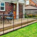 INJOPEXI Decorative Garden Fence 12 Panels 23.6ft (L)36in (H) Garden Fences with 12 Panels Rustproof Wire No Dig Rabbit Animal Barrier Fencing Rabbit Dog Fence for Yard Patio Outdoor - Without Gate