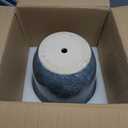 Ceramic Plant Pots - 12 Inch Plant Pot with Drainage Hole and Saucer, Round Planter for Indoor Outdoor, Modern Decorative Planters, Large Flower Pots, Home Decor, Housewarming Gifts, Grey