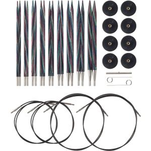 Knit Picks Options Square Wood Interchangeable Knitting Needle Set - US 4-11 (Foursquare)