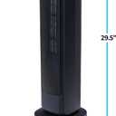 Comfort Zone 30-Inch Oscillating Tower Space Heater with Remote Control 1500W High Velocity Ceramic Heater for Large Rooms, Digital Thermostat, 12H Timer & ECO Mode, Tip-Over & Overheat Protection