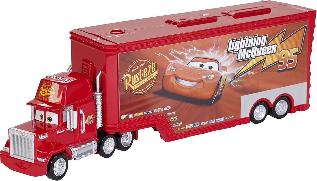 Disney Pixar Store | Cars Movie Toy Truck Rust-Eze Car Carrier with Additional Characters included Portable Toy Kids Gift