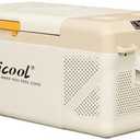Alpicool KM15 Portable Freezer, 12 Volt Car Refrigerator, 17 Quart (15.9 Liter) Fast Cooling Fridge, 12/24V DC and 100-240V AC for Outdoor, Camping, RV, Truck