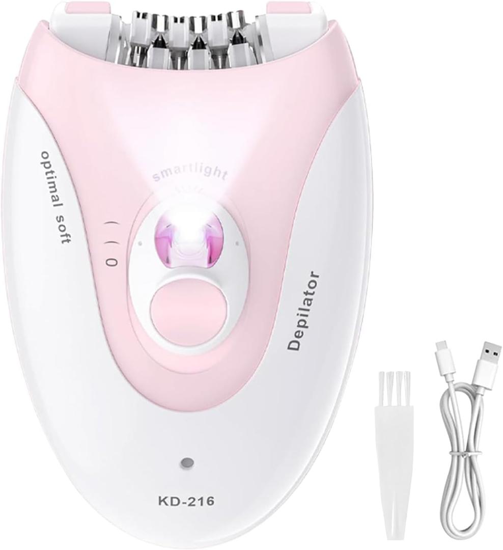 Facial Epilator for Women, Lady Epilators Hair Removal for Face, Epilators with LED Light, Two Speed Hair Removal Device, Epilator for Women, Pluxy Facial Hair Removal for Bikini Arm Legs Armpits