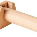 Punch Side Mounted 29mm Diameter Wooden Curtain Rod Set With Bracket And Screw Fixed Length Solid Wood Curtain Rod Clothes Rod(140cm(55.1in))