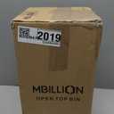 Mbillion 4 Gal/15L Open top Trash Can with Removable Inner Bucket Small Waste Basket, Metal Trash Can for Bathroom Office,Stainless Steel (Sliver)