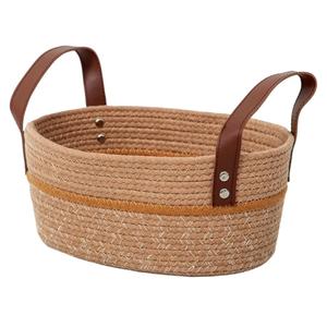 Storage Baskets for Organizing-11.81×9.06×5.91" - 1 Pack Bin with Handles - Woven Cotton Rope Baskets for Dog Toys, Books, Shelf, Bathroom,Closet -Stylish Storage-Ideal for Home Organization
