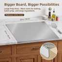 20" x 16" Countertop Cutting Board, Stainless Steel Chopping Board with Lip, 19.7"L x 15.8"W
