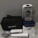 buenkee Dog Grooming Kit with Vacuum, 15000Pa Pet Hair Clipper and Shedding Brush, 50dB Low Noise, 2L Capacity, White
