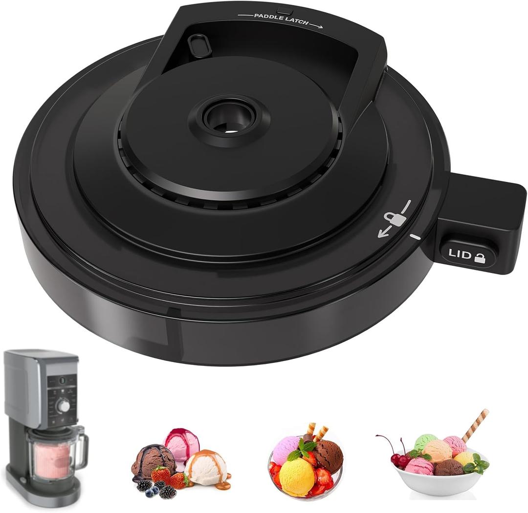 Outer Bowl Lid for Ninja NC500 Ice Cream Maker, Reusable Creami Replacement Lid, Creami Accessories Compatible with NC500/NC501 Series (NO Paddle), Dishwasher Safe, Perfect Fit