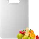 Titanium Cutting Board, 100% Pure Titanium Chopping Board for Kitchen, Hygiene & Durability Double Sided Cutting Board, Non toxic Chopping Board, Dishwasher Safe (13.2 x 9.4)