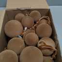 40 Pcs Brown Velvet Christmas Balls Flocked Christmas Tree Hanging Ornaments Neutral Shatterproof Plastic Velvet Ball for Xmas Tree Decor