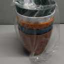 6 Inch Indoor Planter Pots with Drainage Hole and Tray Saucer,Flower Pots for Indoor Outdoor Garden Plants and Flowers, Multicolor, 5 Packs