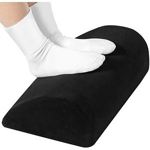 Everlasting Comfort Foam Foot Rest for Under Desk at Work with Washable Cover, Comfortable Stool for Home and Office, 5.1 x 10.2 x 17.3 in, Black