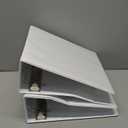 Amazon Basics 3 Ring Binders, 2 Pack, D-Ring Organizer for School, Home Office, White