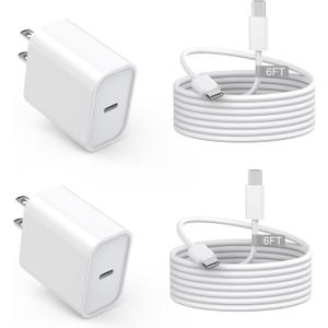 USB C Charger for iPhone 16/15 Charger Fast Charging,Type C Charge Apple Fast USB C Wall Chargers Block Adapter 6FT Long USBC Charging Cable Cord for iPhone 16 Pro Max/iPhone 15 Plus/iPad Pro/Air/Mini