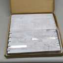 Midcard 20 Sheet Peel and Stick Backsplash, White Marble PVC Wall Tile for Kitchen Backsplash (White Marble With Metallic Silver)