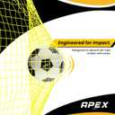 Apex Sports 12x6 FT Soccer Goal with Precision Target – Portable Soccer Net with Removable 10-Hole Target, Portable Design, Quick Setup, Ground Stakes & Collapsible Frame for Indoor/Outdoor Training