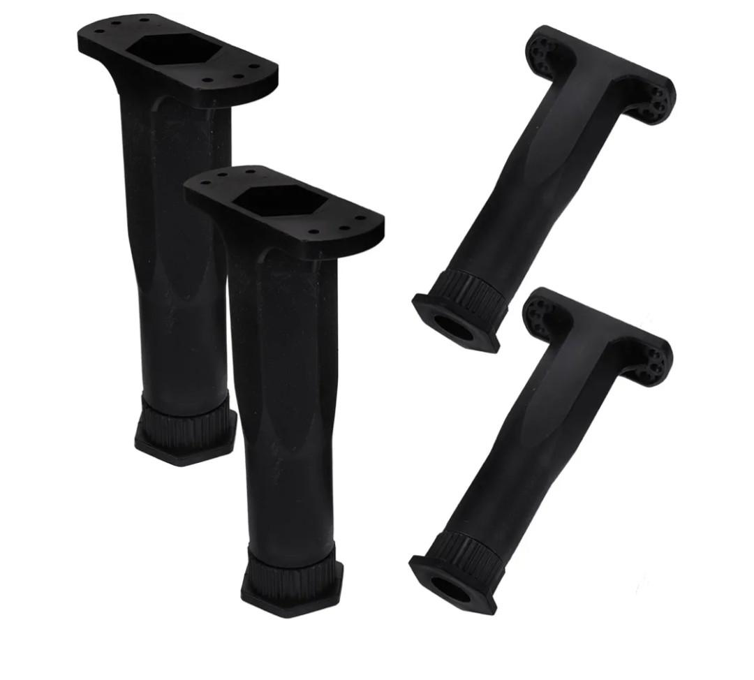 HOMSFOU 4pcs Adjustable Bed Frame Support Legs Height-Adjustable Center Support for Bed Sofa and Cabinet Prevents Sagging Easy Installation