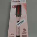 Infrared Thermal Brush, Dual Voltage Negative Ions Heated Round Brush, 1 1/2 Inch Straightener & Curling Iron Brush 2 in 1, Dual PTC Non-Blowing Thermal Round for Wome, Pink