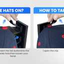 hat rack, one package includes two hat racks, capable of holding up to 40 baseball caps total, featuring a simple structure, easy installation, and premium quality (Black).