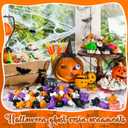 Suzile 100 Pcs Halloween Mini Resin Ghost Cute Miniature Small Ghost Figurines Colorful Halloween Spooky Decorations Garden Decor Micro Statue for Party Favors Gifts (Vivid,Multicolor)