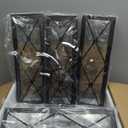 LEDIARY Caged Flush Mount Ceiling Fans with Lights and Remote, Black Square Rustic Low Profile Ceiling Fan, 6 Speed and Reversible, Small Farmhouse Bladeless Ceiling Fan for Bedroom, Kitchen, Indoor