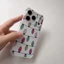 Colorful Christmas Lights Phone Case Compatible with iPhone 17 Pro, Christmas Holiday Phone Cover for iPhone 17 Pro