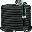 Garden Hose 50FT Lightweight Water Hose 3/4, Flexible Hose with 10 Sprayer, Burst-Resistant, Anti-Kink for Outdoor Use, Watering(Green)