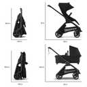Bugaboo Dragonfly City Stroller – 2-in-1 Full-Size Bassinet & Toddler Seat – One-Hand Fold, All-Terrain Suspension, Large Storage Basket, Urban Lightweight Stroller with Sun Canopy - Grey Melange
