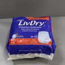 LivDry 2XL Overnight Adult Diapers for Women and Men, XXL Incontinence Underwear, 60-80" Waist, Disposable Pull-On Briefs, XX-Large, 12 Pack