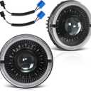DWVO 2pcs Projector 7 Inch LED Headlights Compatible with 2007-2018 Wrangler JK JKU,1997-2006 Wrangler TJ, 2004-2006 Wrangler LJ Unlimited, Headlamp with DRL Turn Signal Black Housing
