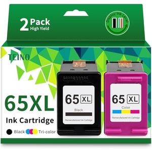 TEINO Remanufactured Ink Cartridge Replacement for HP 65 65XL 65 XL use with HP Envy 5055 5052 5058 DeskJet 3755 2655 3752 3720 3722 3723 3758 2652 2622 2624 Printer (Black Tri-Color, Packaging May Vary)