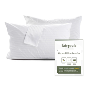 Fairpeak 4 Pack Queen Size Pillow Protectors with Zipper, OekoTEX Certified Pillow Covers, Luxury Hotel Quality Pillow Cases, Soft Breathable, Machine Washable, 20 x 30