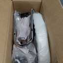 Square Minimalist Swivel Stool with Wheel for Work SPA Shop Massage Height-Adjustable and Cost-Effective Rolling Stool Chair with Back White