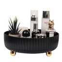 Anyoifax Makeup Perfume Organizer Tray 360 Degree Rotating Lazy Susan Skincare Lotion Organizer Spinning Cosmetics Storage for Dresser, Vanity, Bathroom Countertop, Large Black (11 ")