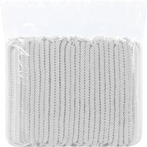 RLECS 100PCS 18cm Disposable White Caps Polypropylene Non Woven Hairnet Elastic Dust Cover Ideal for Food Processing Laboratory Plant Work