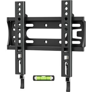 IWORBOARD 32 40 42 inch Fixed TV Monitor Wall Mount for LED LCD TVs & Monitor, Low Profile Small RV TV Mount, Easy Slim Flat Wall Bracket, Max VESA 200x200mm, 66lbs, Single Stud, Fit 19 24 42 inch