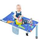 Toddler Airplane Bed, Airplane Seat Extender for Kids, Toddler Airplane Travel Essentials, Portable Toddler Travel Plane Bed, Airplane Flight Must Haves for Kids (Blue (Dinosaur))