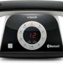 VTech VS122 DECT 6.0 Retro Design Cordless Phone with Answering System, Smart Call Blocker and Bluetooth Connect to Cell FullDuplex Speakerphone Landline Phone for Home Office - Black