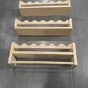 Nursery Floating Shelves for Wall, Set of 3 Book Shelves Natural Wood Wall Mounted Organizer with Towel Bar Hanging Bookshelves Nursery Decor for Kids Room, Bedroom and Kitchen