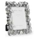 Cuspin 4x6 Silver Picture Frame, Vintage Silver Ornate Leaf Textured Hand-Crafted Resin with Glass Front Antique Photo Frame for Tabletop Display, Retro Design Home Decor