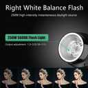 Godox 750W Professional Studio Strobe Flash Light Kit, 3-Light Godox Strobe Lighting Kit for Photography, 3x250W 5600K Monolights with Strobe Trigger, Softbox, Light Stands, Boom Arm