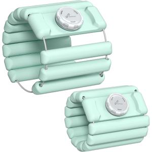 Sportneer Adjustable Wrist Weights for Women Men - Arm Weights Knob Silicone Pilates weights, Weighted Bracelet for Walking, Running, Workout, Yoga, Water Aerobics, Pool Exercises, Set of 2 (1LB Each) (Green)