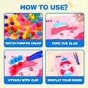 YPLUS Pom Poms Arts and Crafts Kit for Kids, Toddler Creativity Crafts Supplies - Preschool DIY Sensory Montessori Activities - Fine Motor Skills Toys for Kids, Boys and Girls Ages 3-5 4-6 4-8