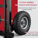 600 LBS Aluminum Hand Truck, Heavy Duty Dolly Cart with 10" Pneumatic Tires | 51" Tall Ergonomic Handle, Large Base Plate & 2 Bungee Cords, for Moving Appliances, Furniture, Warehouse & Home
