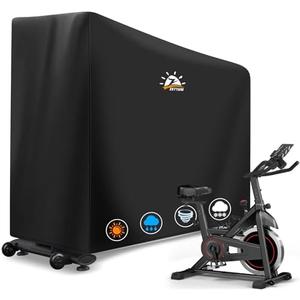Zettum Exercise Bike Cover - 600D Bicycle Cover Waterproof & Dustproof, Heavy-Duty Stationary Bike Cover for Peloton, Schwinn, NordicTrack, Upright Bicycle Covers, All-Weather Indoor & Outdoor Use