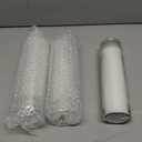 Simply Soson 2x8 inch 7 Day White Pillar Candles in Glass Set of 3, Up to 90 Hour Burn time, Unscented Prayer, Religious Candles for Memorials, Vigil, and Emergency