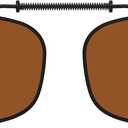 Eyekepper Metal Frame Rim Polarized Lens Clip On Sunglasses 54 * 34MM